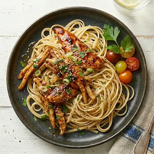 Honey Paprika Chicken With Linguine